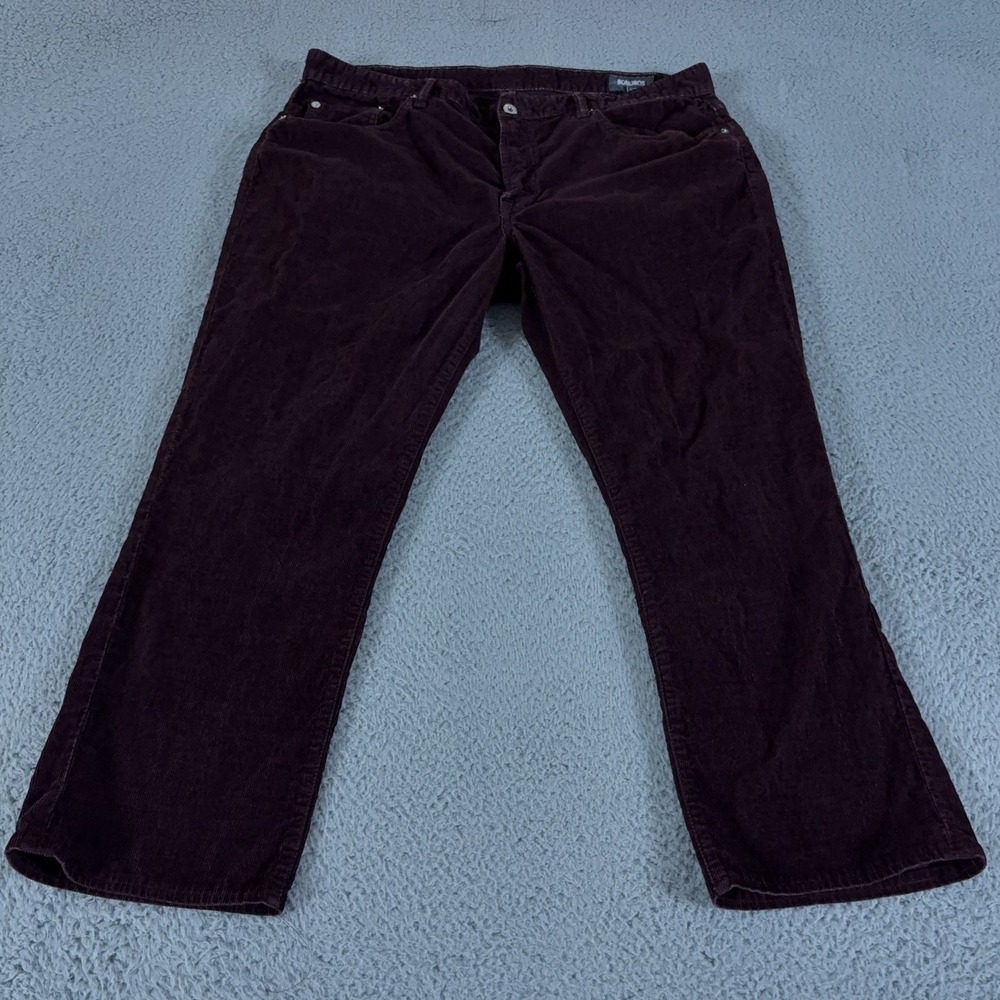 Bonobos Pants Mens 38x28 Maroon Slim Fit Straight Corduroy 5-Pocket Chino Preppy